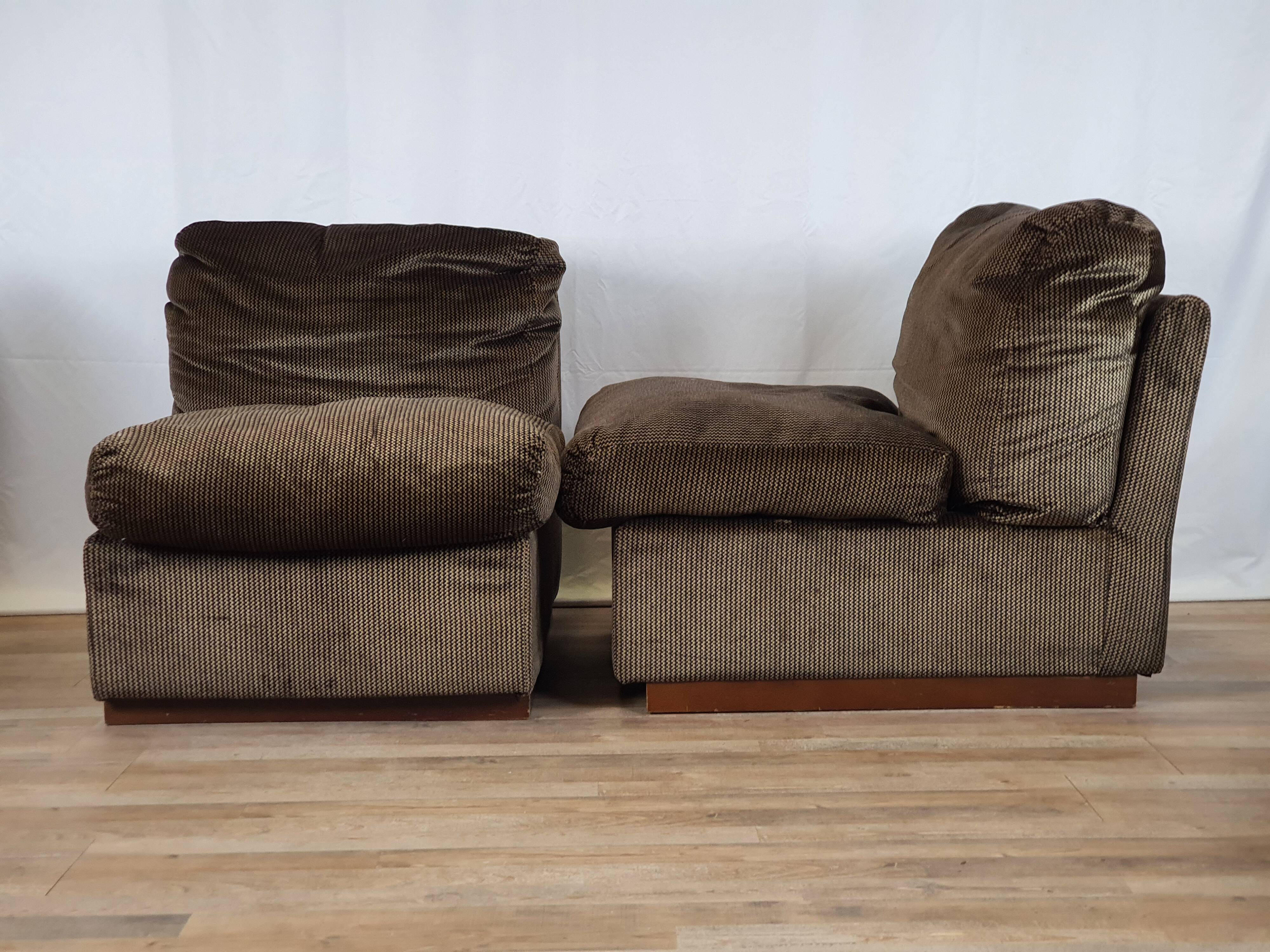 Canapé modulable 5 places en tissu