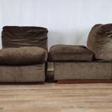 Canapé modulable 5 places en tissu