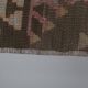 Handwoven Vintage Sivas Kilim Runner in Green Geometric Pattern 2'8'' x 12'6''