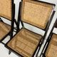 Set of four vintage folding chair with Viennese cane seat and backrest