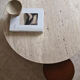 Omega circular coffee table natural travertine - 100cm D
