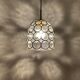 Iron ring design glass pendant lamp by Glashütte Limburg