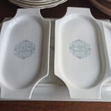 3 plats de service Jammet-Seignolles en porcelaine de Limoges. Parabole, décor Turku