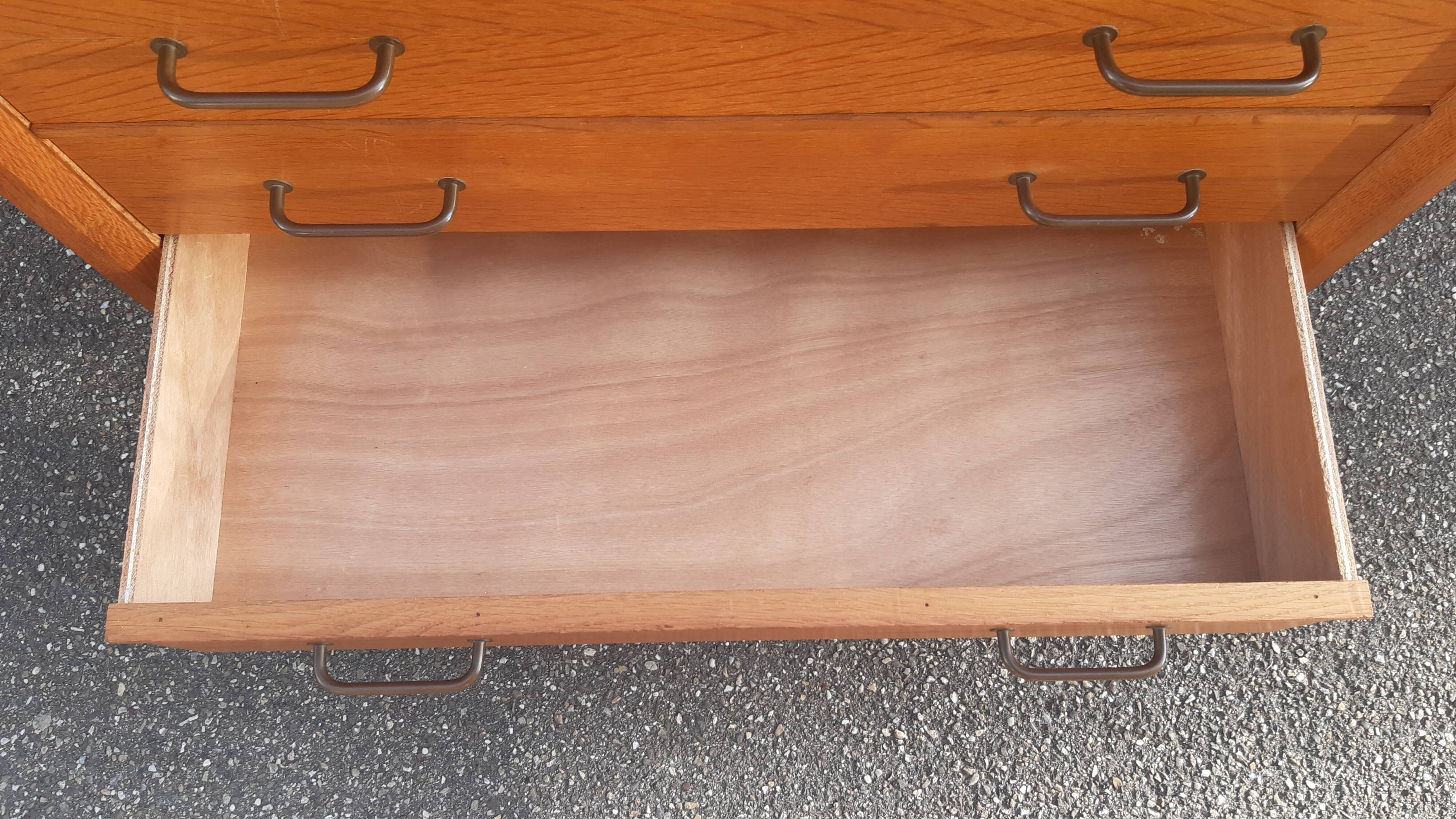 Vintage chest of drawers gilded oak 1950