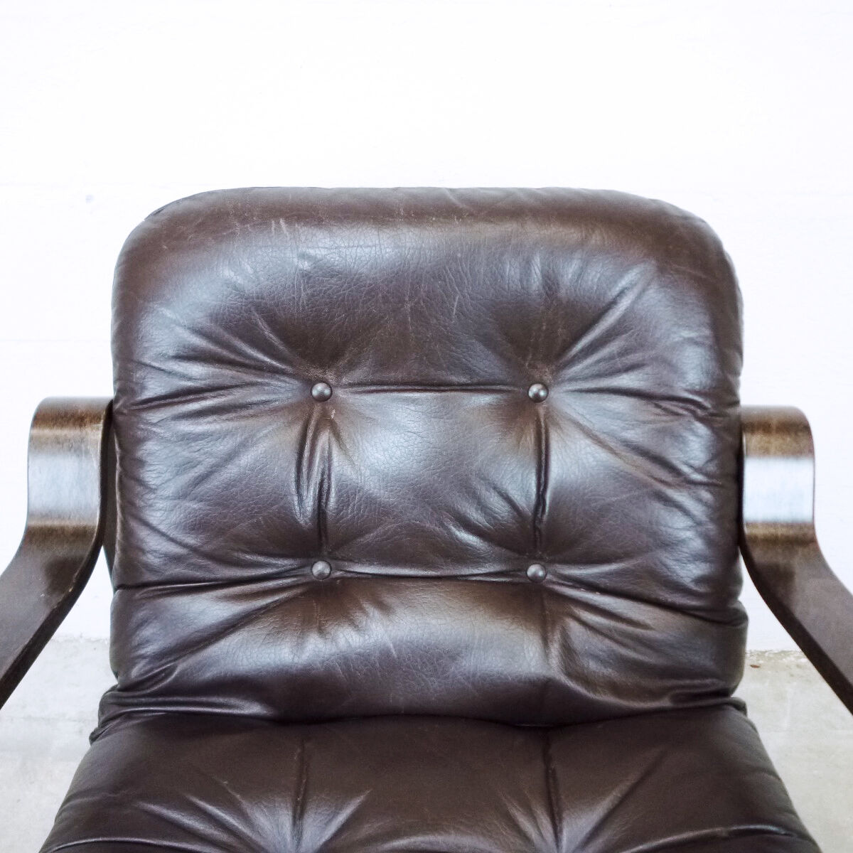 Armchair brown leather, 1970