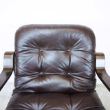 Armchair brown leather, 1970