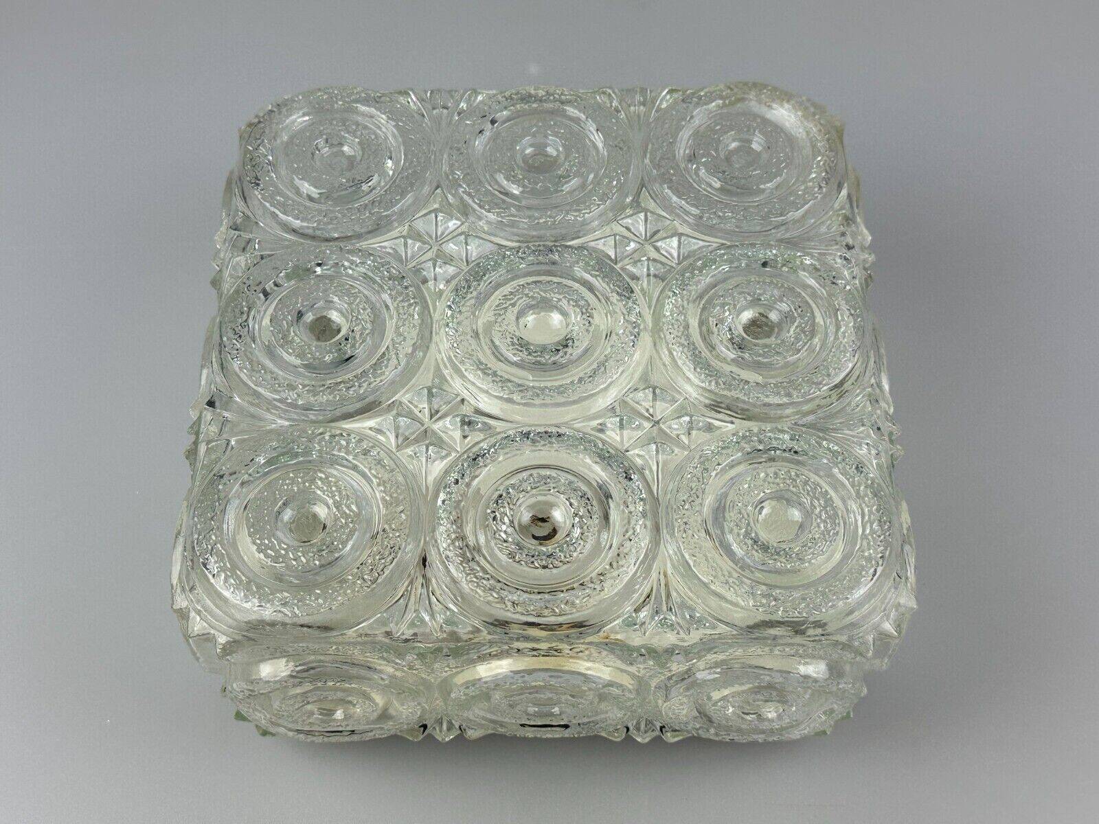 Limburg glass and metal ceiling light, Germany 1960