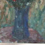 Huile sur toile suédoise – « Vase bleu » par Lennart Andersson