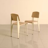 Set of 4 cream "Standard" chairs by Jean Prouvé for Vitra 00's