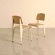 Ensemble de 4 chaises crèmes "Standard" par Jean Prouvé pour Vitra 00's