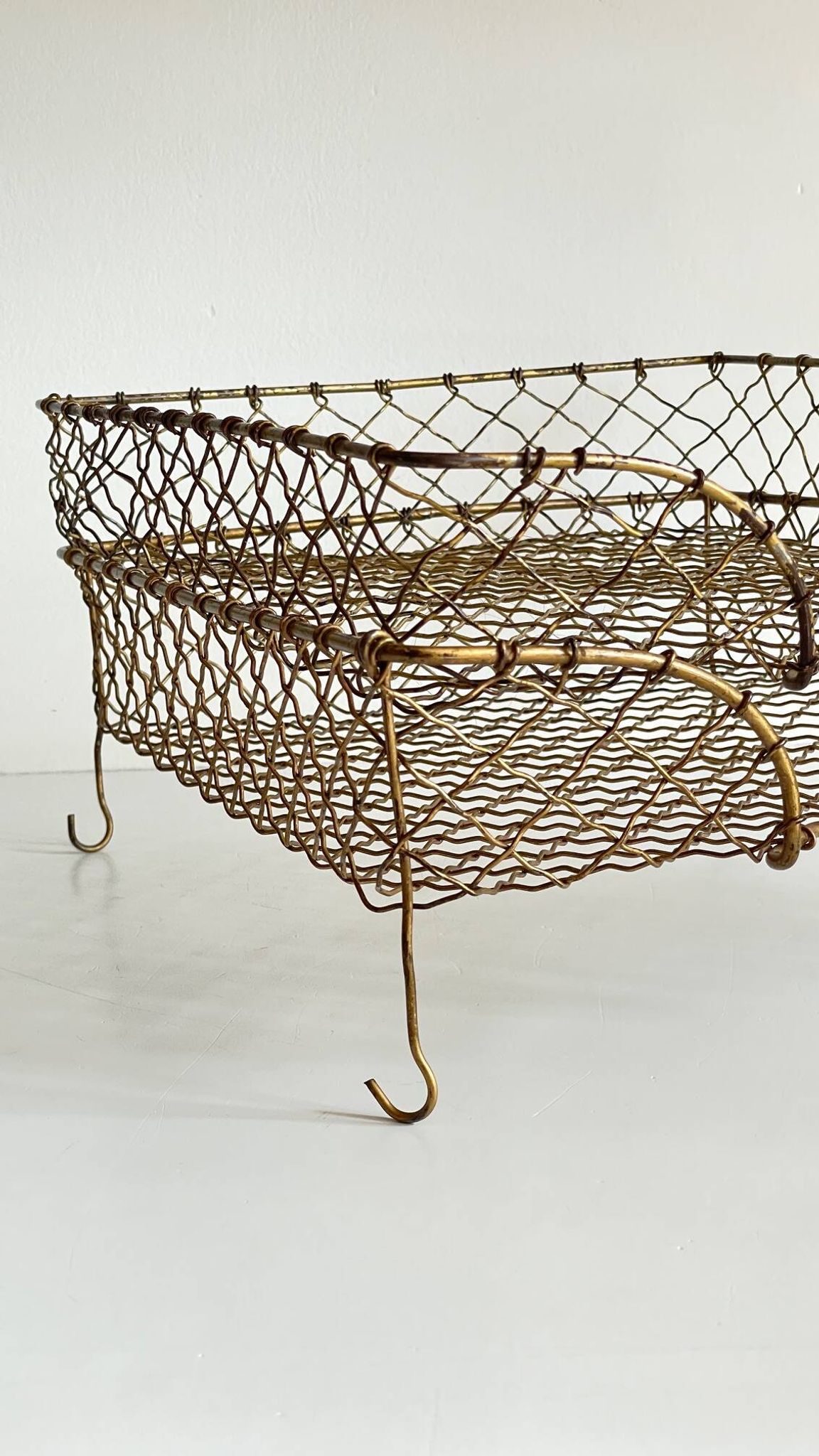 Bannettes empilables fil de laiton vintage
