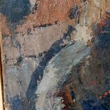 Large oil on canvas Ferruccio Ferri - 1955 - "The Fisherman" canvas 105x75 cm