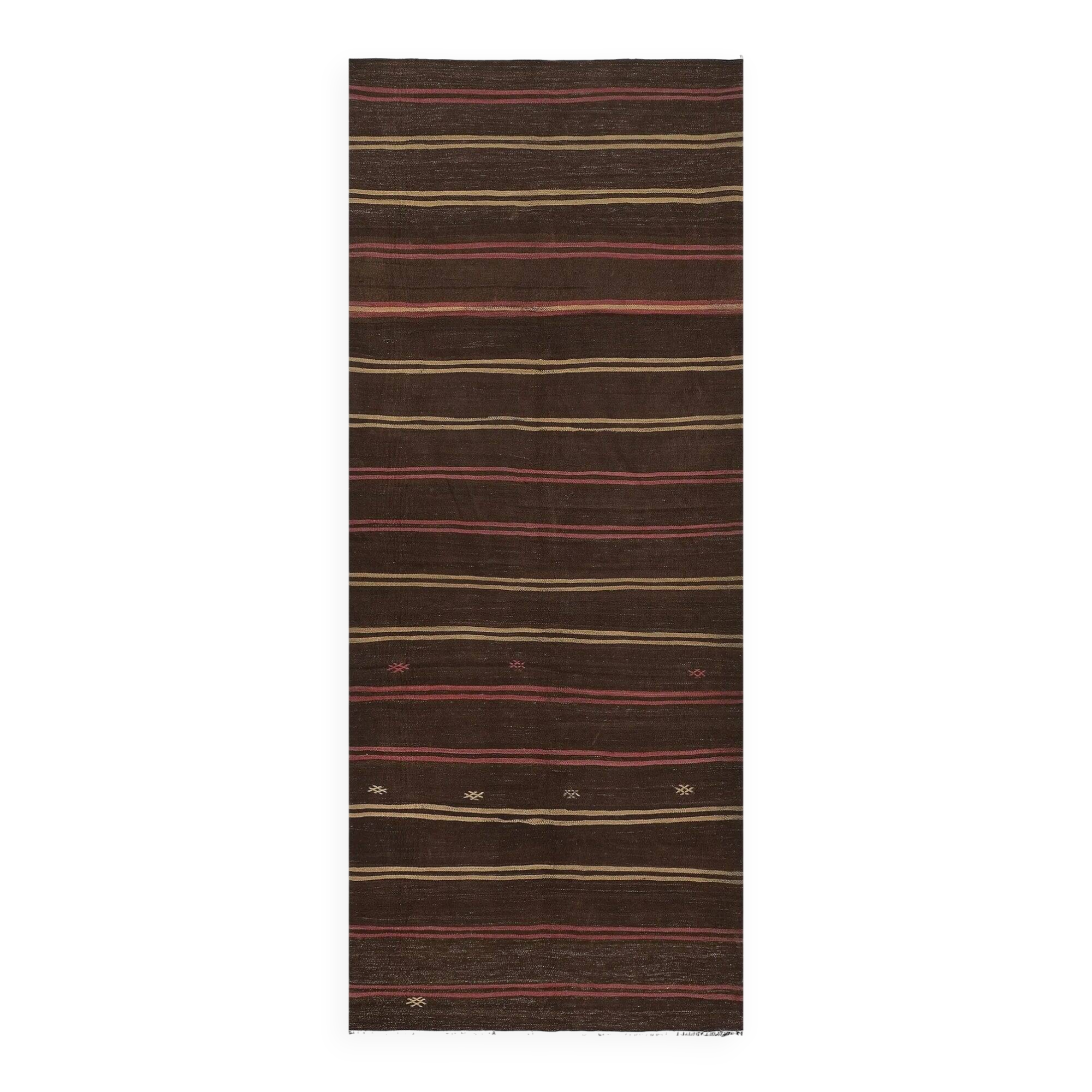 Vintage Turkish kilim, handwoven, 160x380 cm.