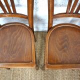 Set of 4 mismatched vintage bistro chairs