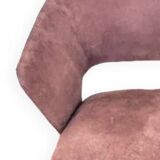 Vintage Scandinavian chair in teak and velvet