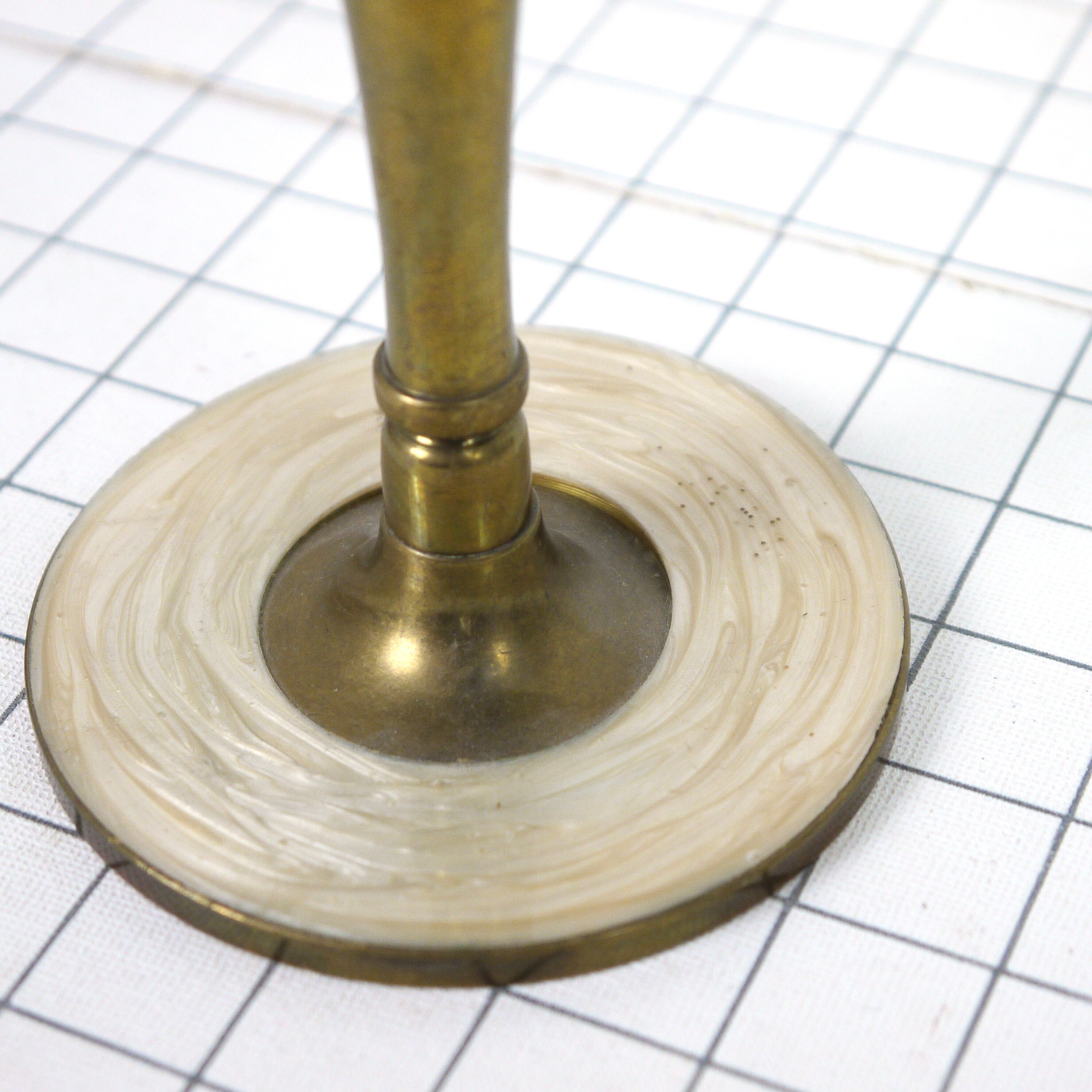 Brass and mother-of-pearl bougeoir