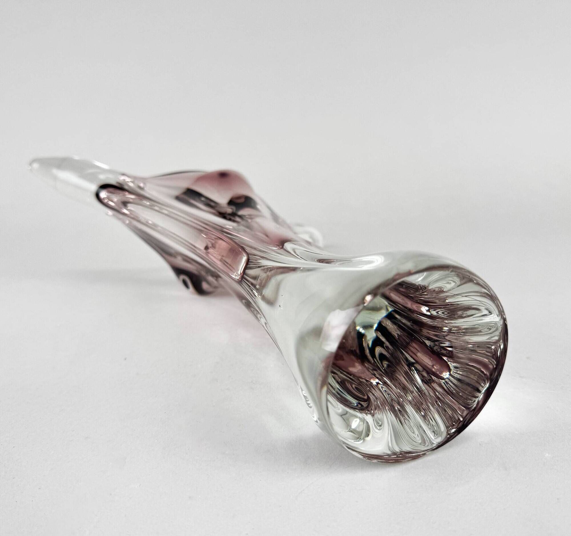 Vintage Art Glass Vase by Josef Hospodka for Chribska Glasswork, 1960's