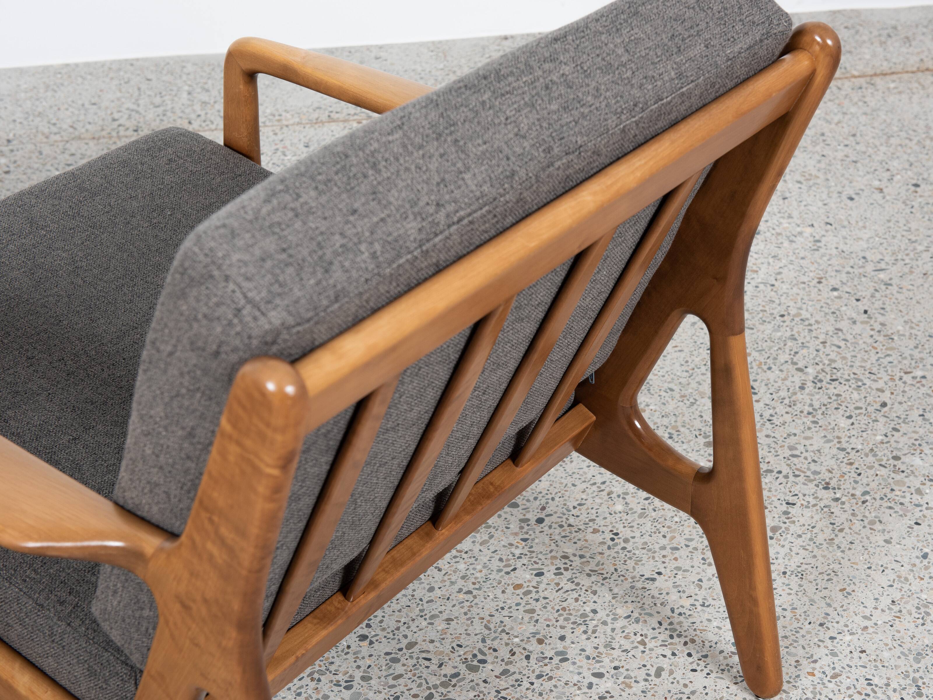 Midcentury Danish pair of easy chairs by Arne Vodder 1960s