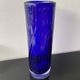 Vintage Scandinavian cobalt blue bubble glass vase from the brand.