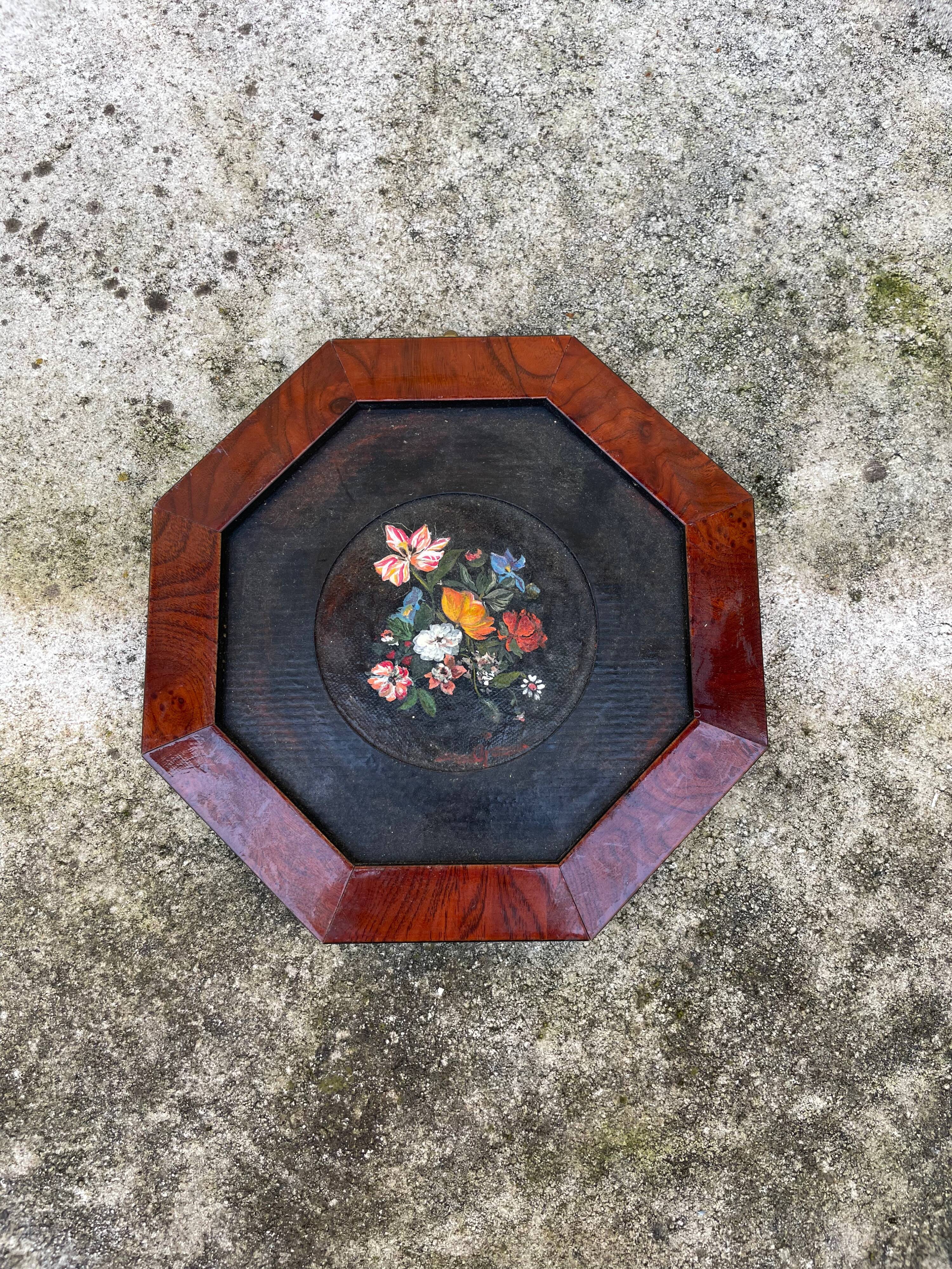 Miniature old still life painting table