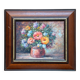 Oil Painting Bouquet of Flowers Impressionist Signed Boucher Wooden Frame