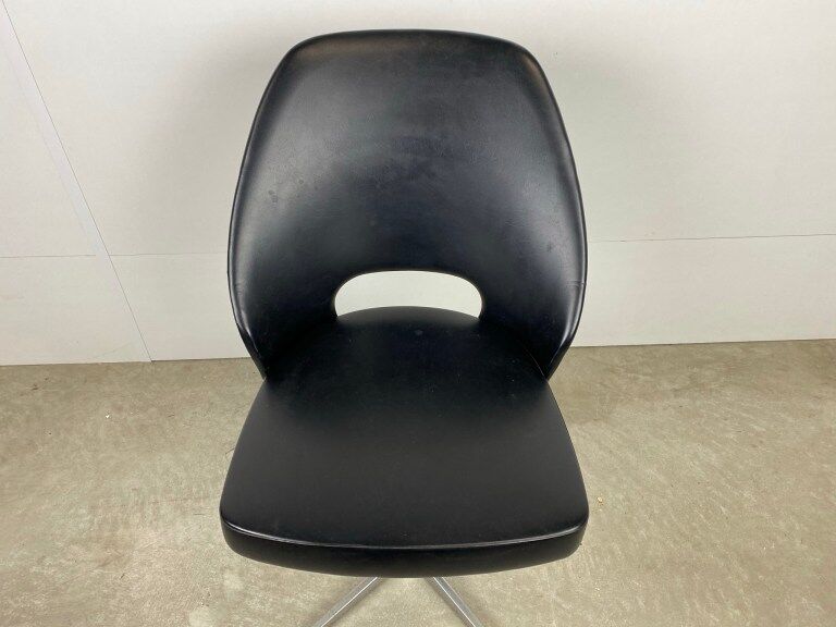 Black leather office chair