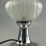 60s 70s table lamp bedside lamp chrome Doria glass space age design