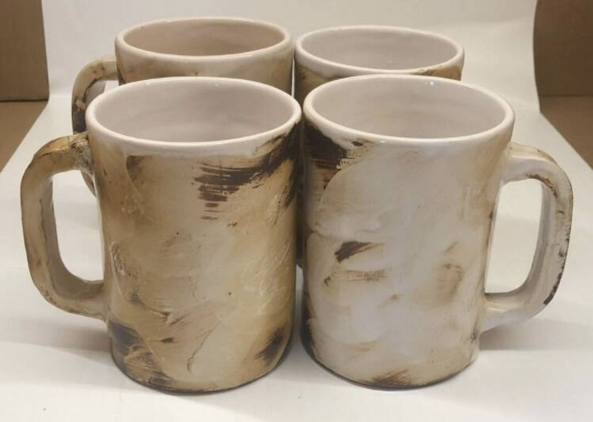 Lot of 4 cups from the Palissy gallery in Vallauris