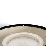 Chrome and black velvet Staff light floor lamp