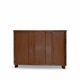 Italian art deco burl walnut chest of drawers, 1850s.