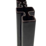 Angelo Mangiarotti, Space age brown ceramic vase, Fratelli Brambilla Italy ca. 1968