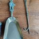 Vintage Brass Fireplace Tools Cat Decor