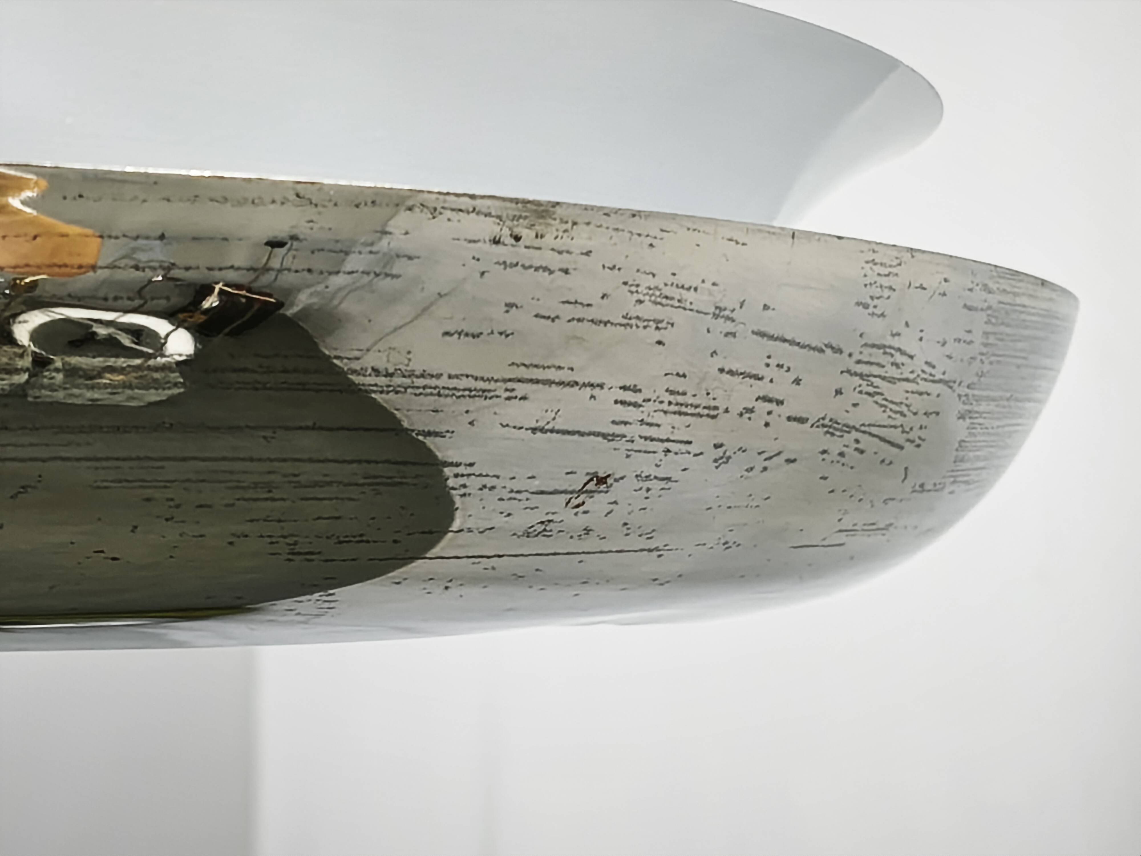 1930s Bauhaus UFO Chrome and Glass Pendant Light, Czechoslovakia