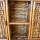 Bamboo and rattan shelf 2 doors