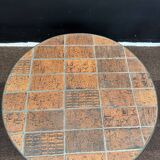 Jean Jaffeux coffee table – Glazed ceramic and metal base
