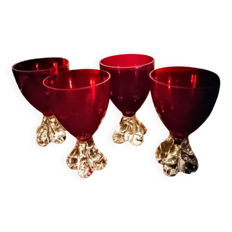 Red stemmed glass