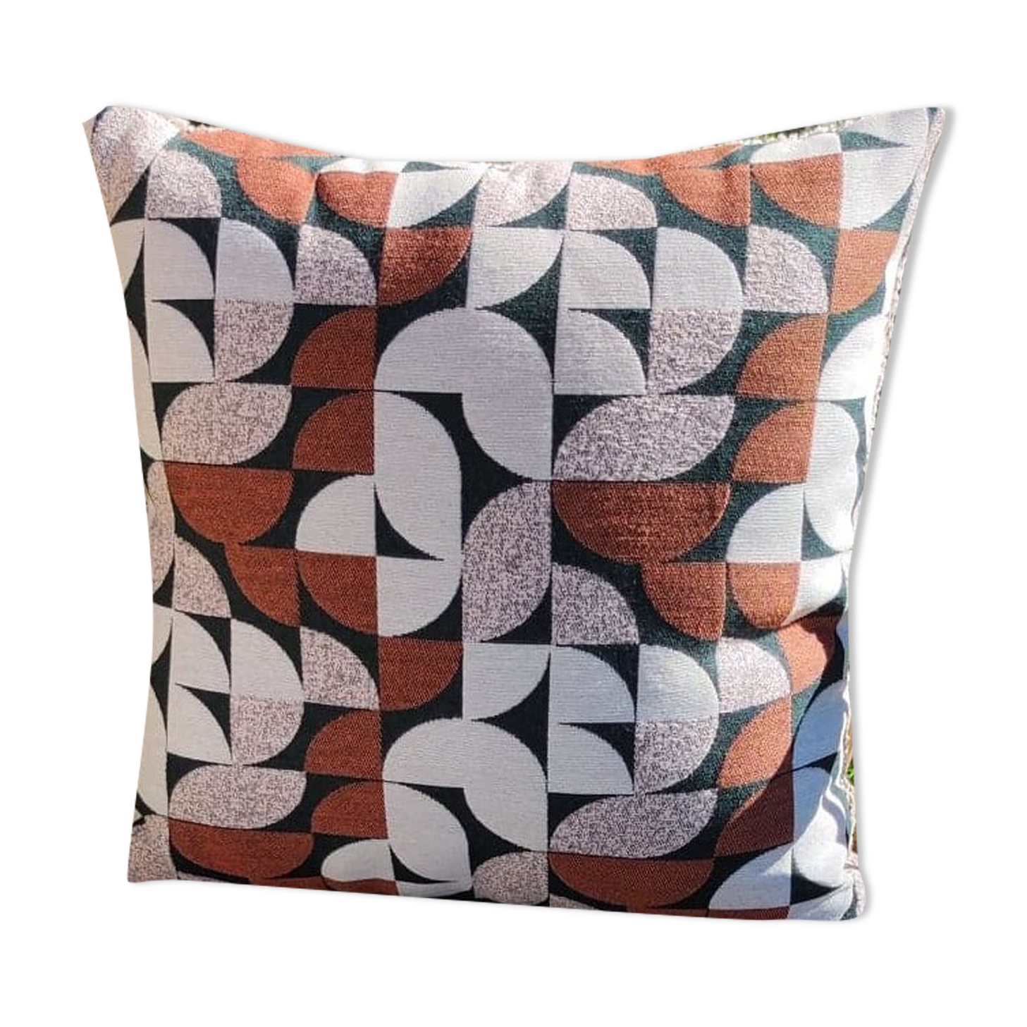 Coussin Jacquard années 60