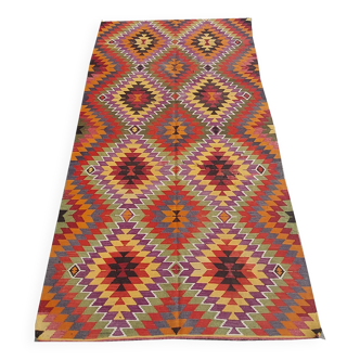 Tapis Kilim en laine et coton