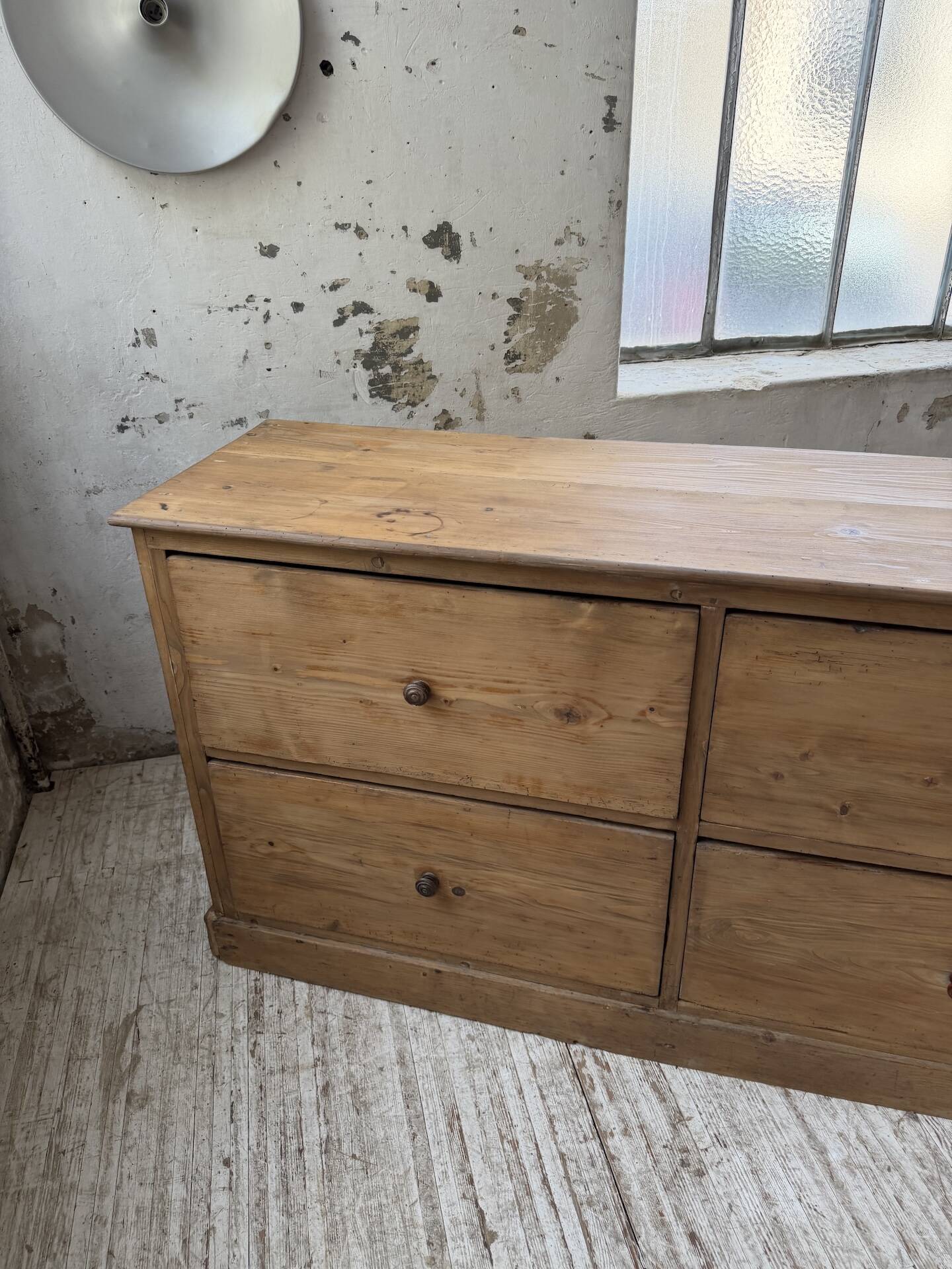 1950s pine workshop furniture 175cm
