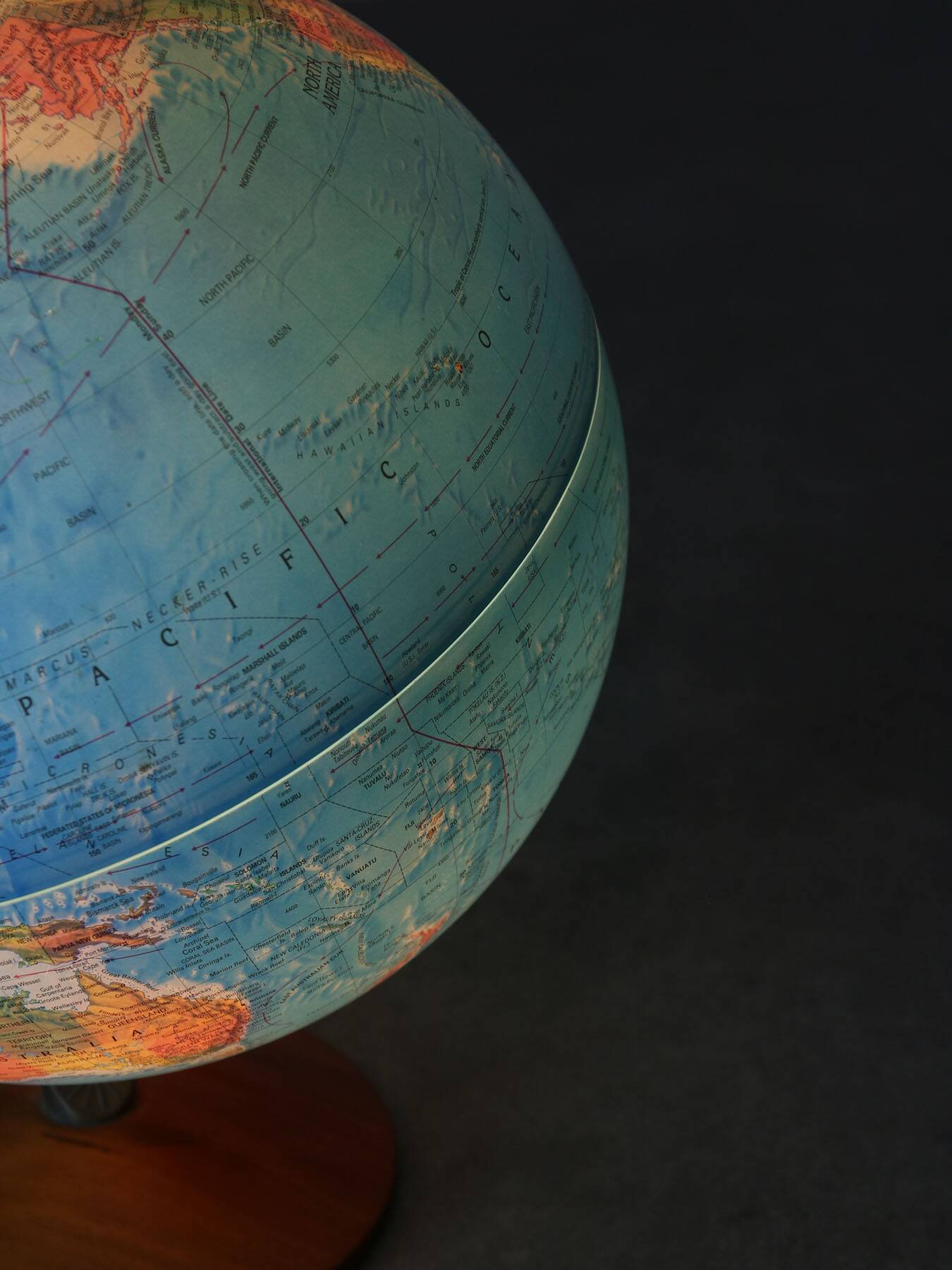 Vintage Danish Illuminated Glass Globe, 90s