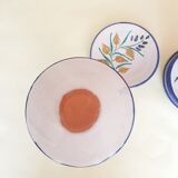 Tea set turned and hand painted 1970