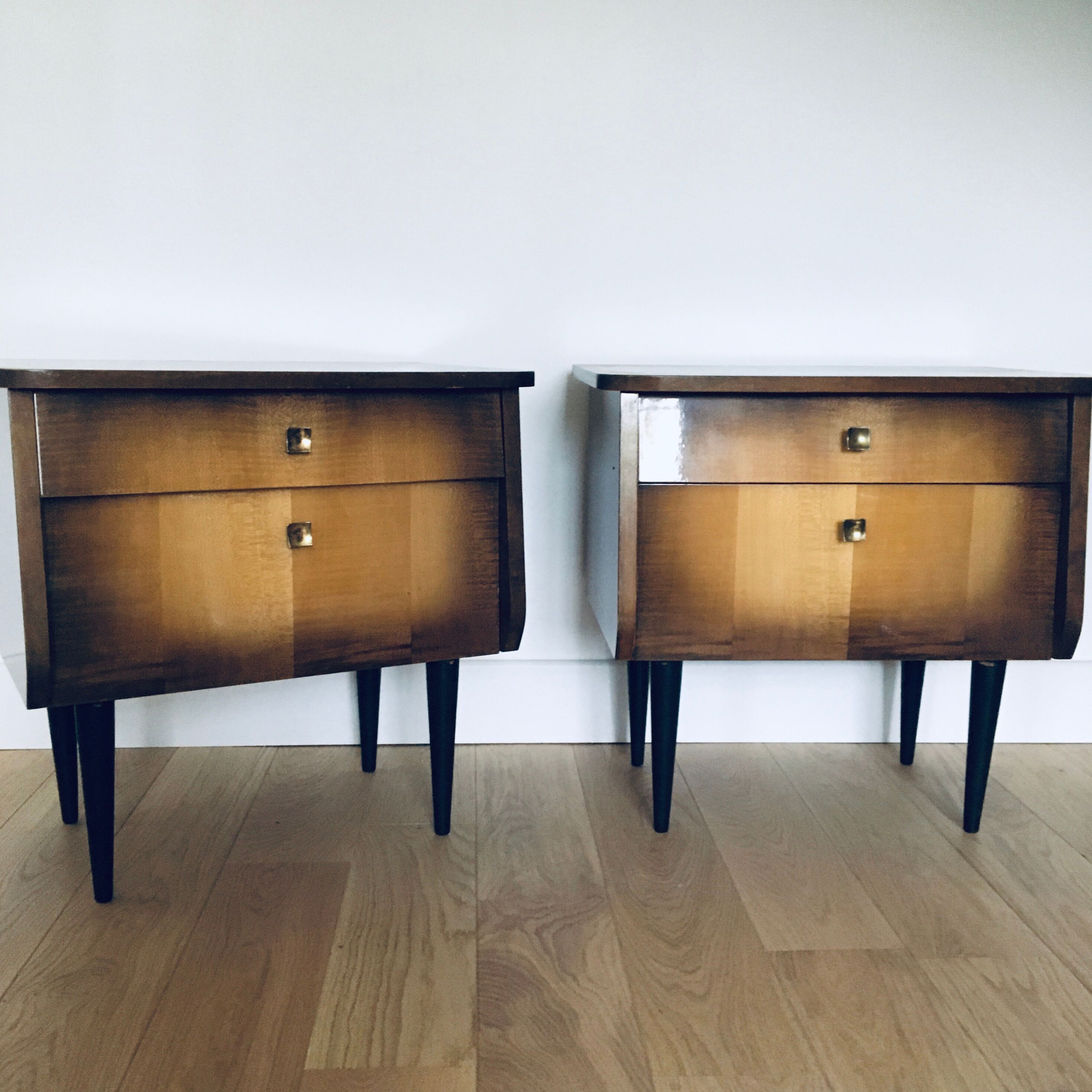 Pair of vintage bedsides