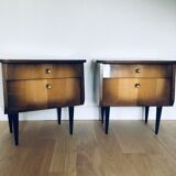 Pair of vintage bedsides