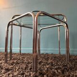 Pair of nesting tables or end of Space age sofa from the 80s