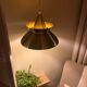 Vintage Danish chrome/ochre pendant - Doo Wop style lamp
