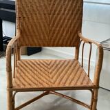 Chevron rattan chair