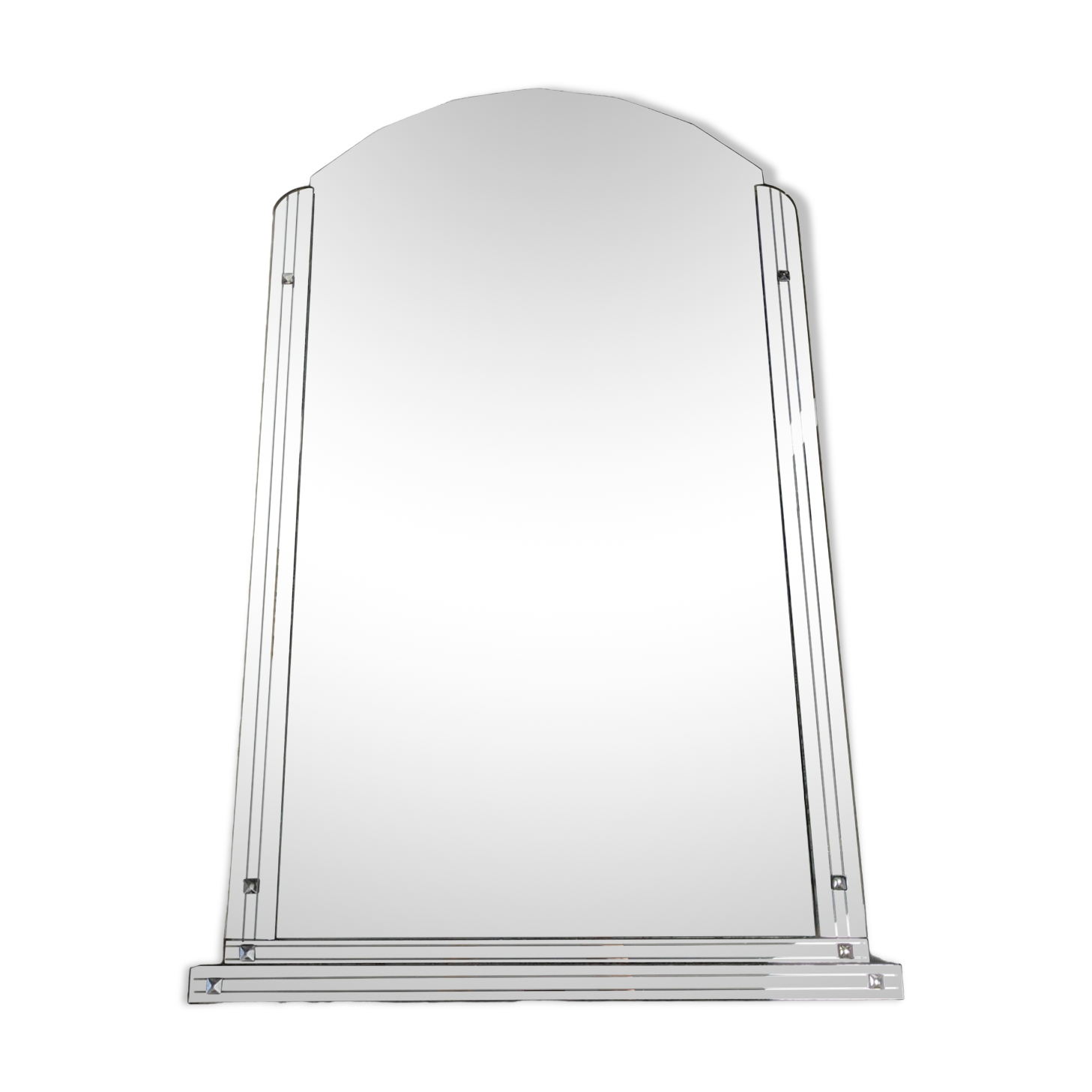 Beveled art deco mirror 127 x 83 cm