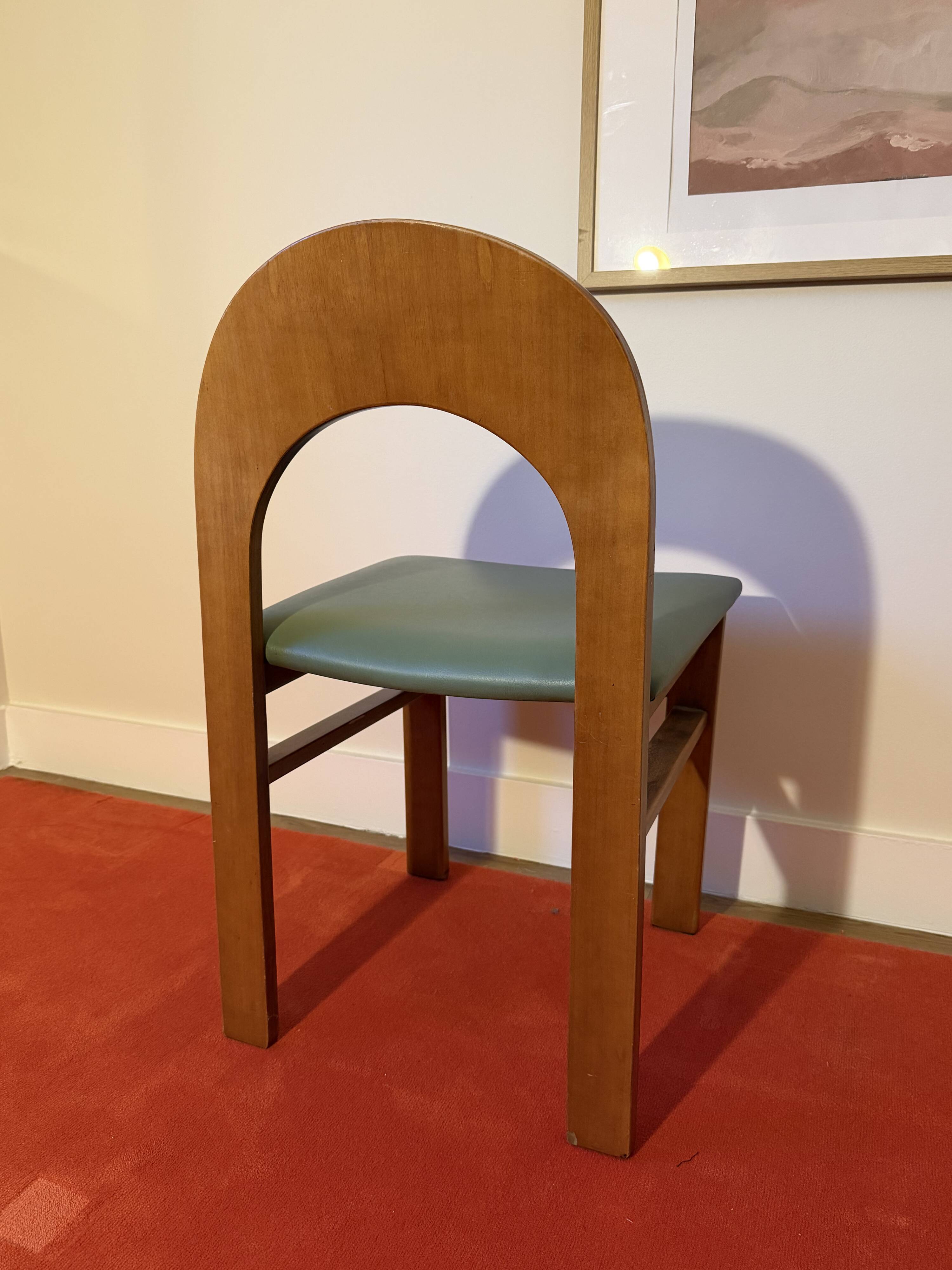 Set of 4 Arcadia dining chairs by Caraceni for Tagliabue.
