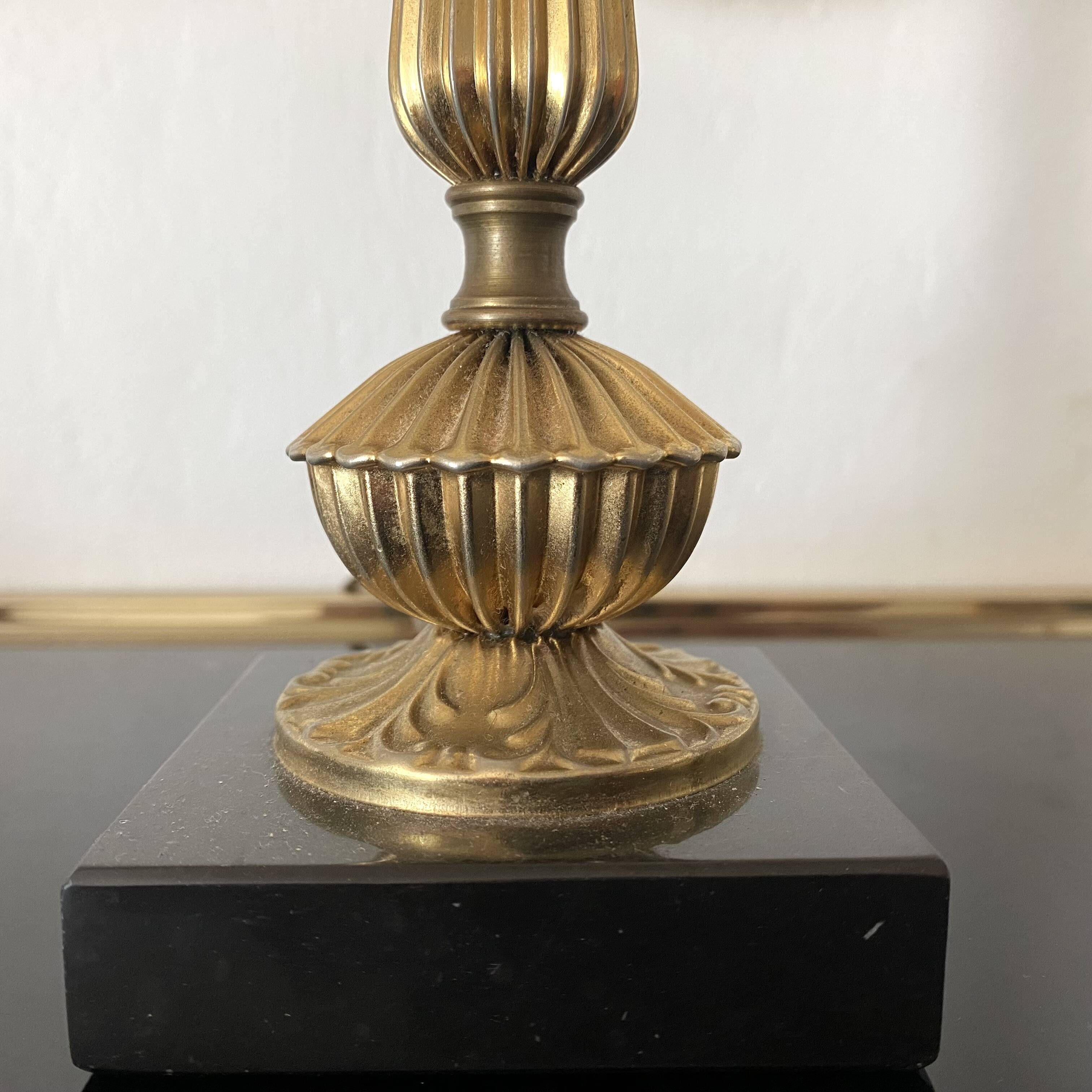 Pair of retro fringed lamps