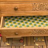 Art deco raw oak chest of drawers 1930